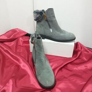 Cole Haan Quinney Women’s Waterproof Boots Size 8B Suede Fur Ankle Bootie